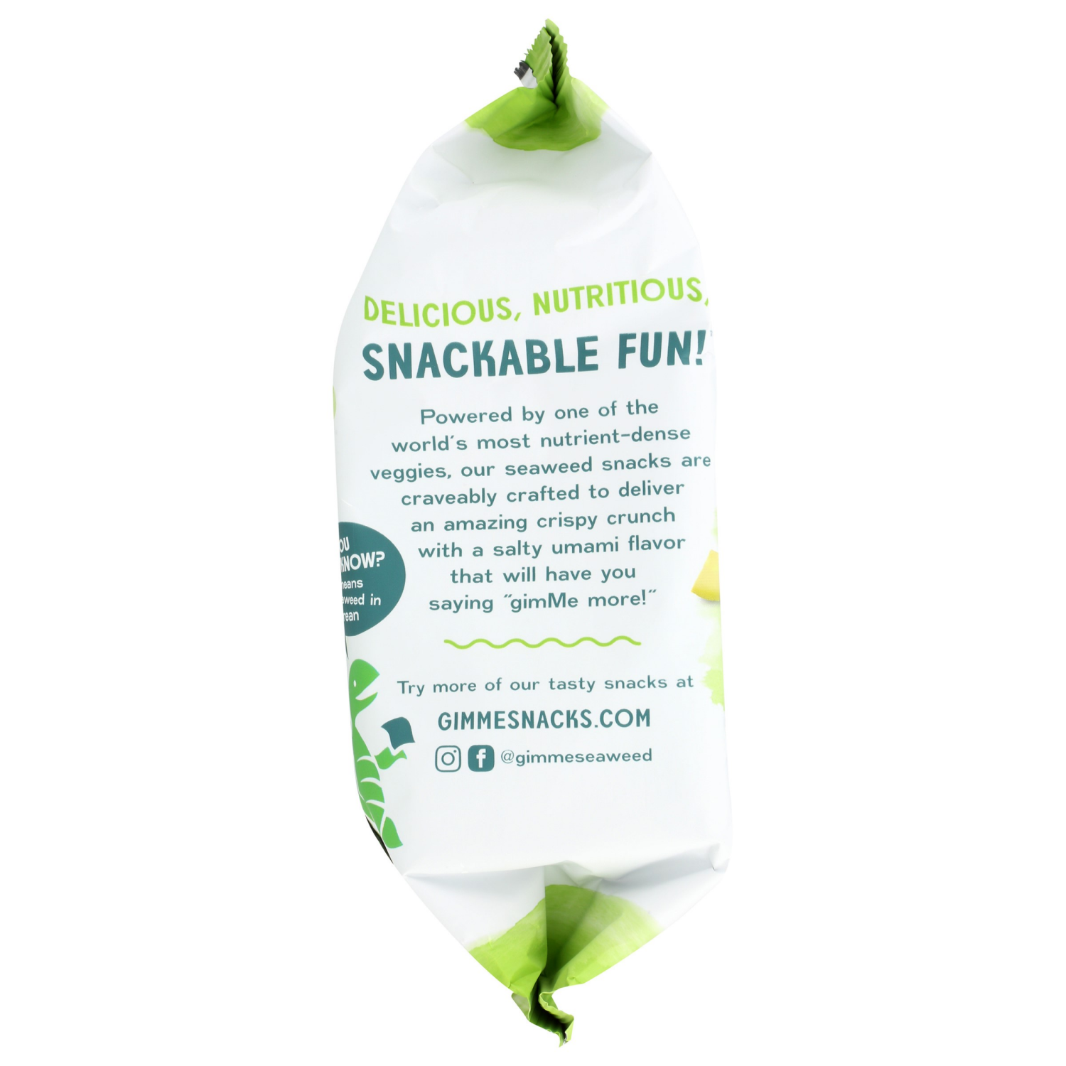 slide 3 of 3, gimme Seaweed Organic Premium Roasted Seaweed Snack, Avocado & Sea Salt- 0.32 oz, 0.32 oz