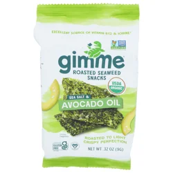 gimme Seaweed Organic Premium Roasted Seaweed Snack, Avocado & Sea Salt- 0.32 oz