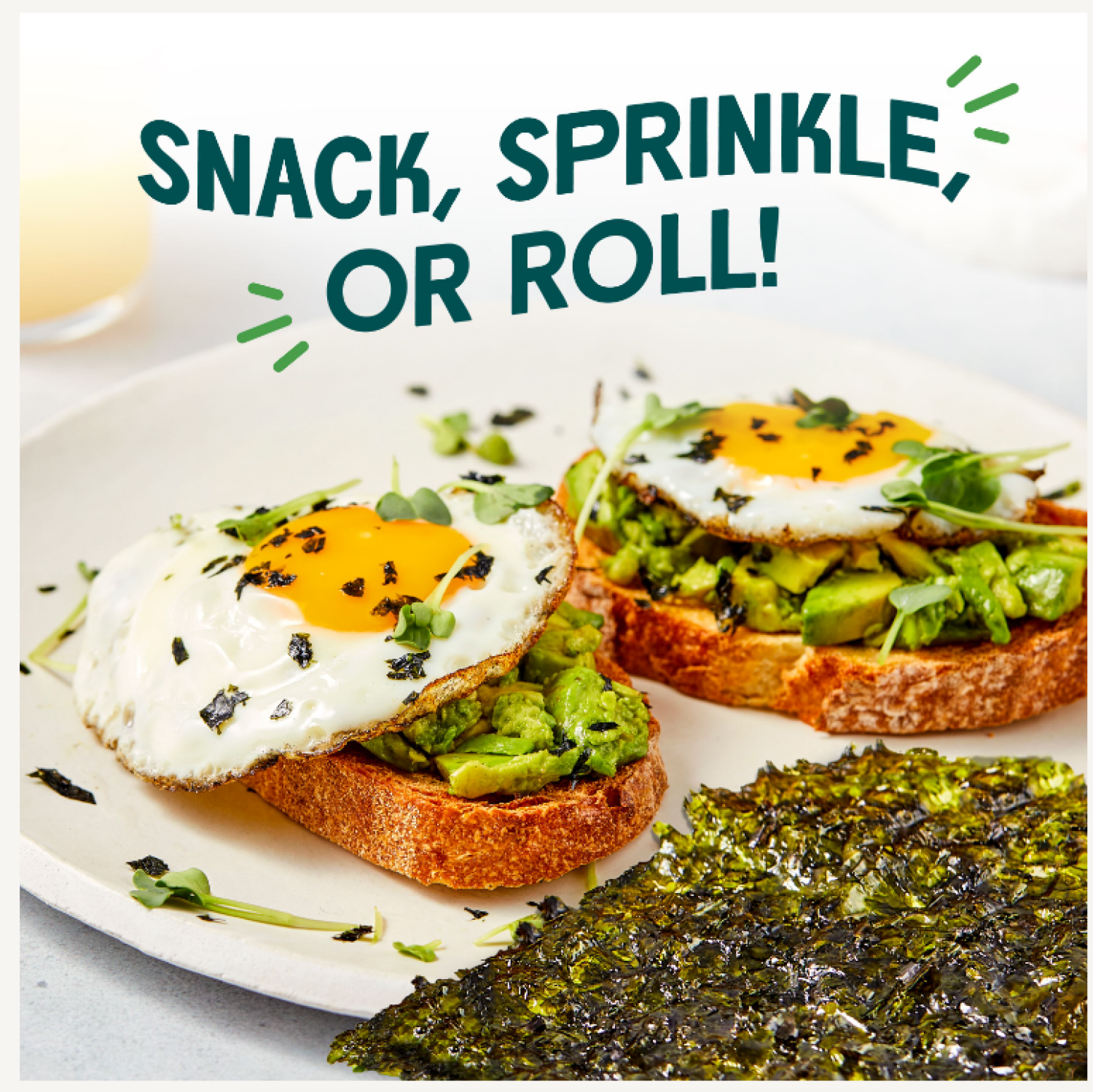 slide 2 of 2, gimMe Big Sheets Roasted Organic Sea Salt Seaweed 0.92 oz, 0.92 oz