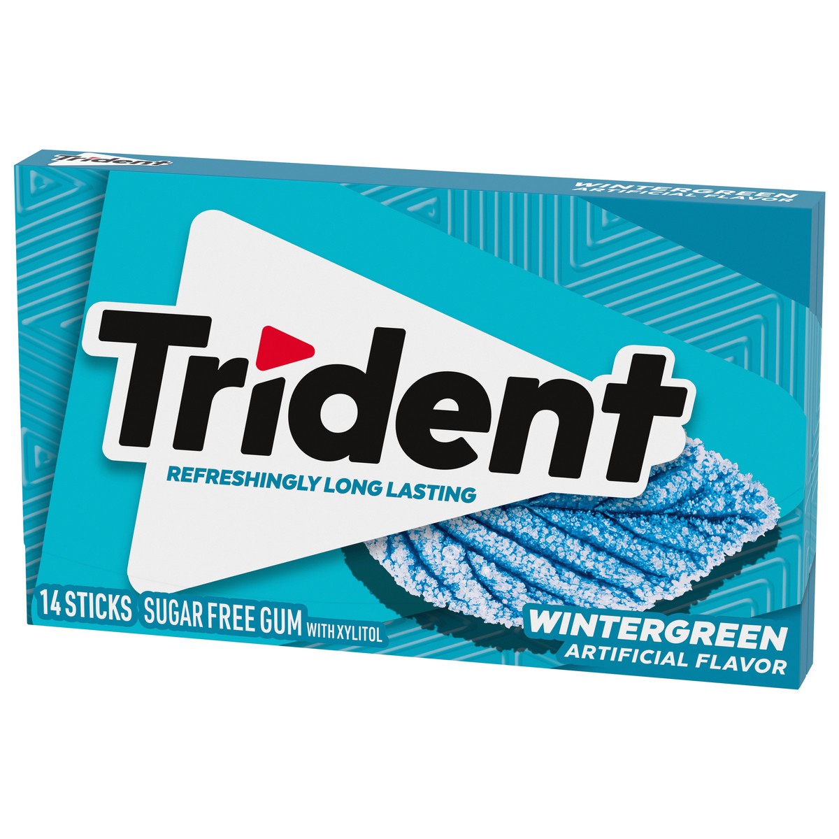 slide 2 of 9, Trident Wintergreen Gum Sugar Free Gum, 14 Piece Pack, 0.94 oz