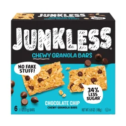 Junkless Chocolate Chip Chewy Granola Bars