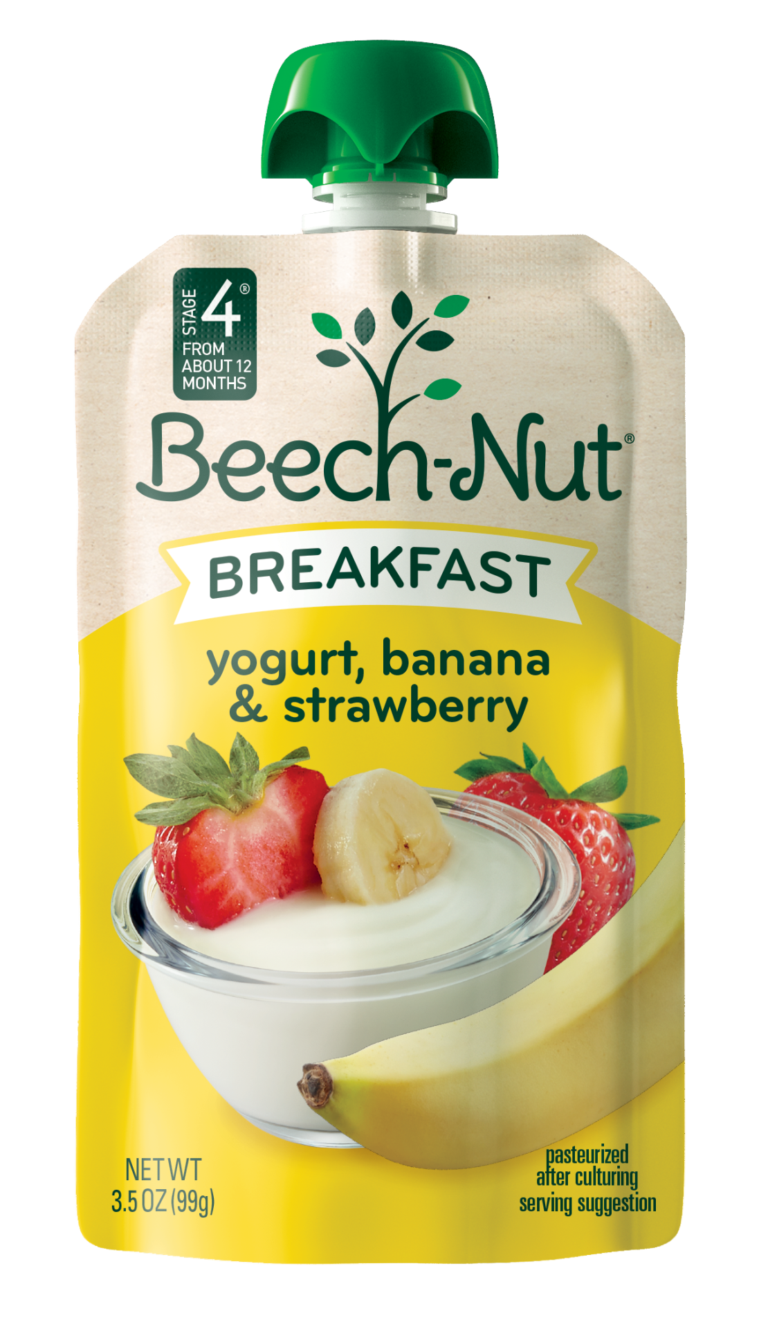 slide 2 of 7, Beech-Nut Stage 4 (from About 12 Months) Breakfast Yogurt Banana & Strawberry 3.5 oz, 3.5 oz