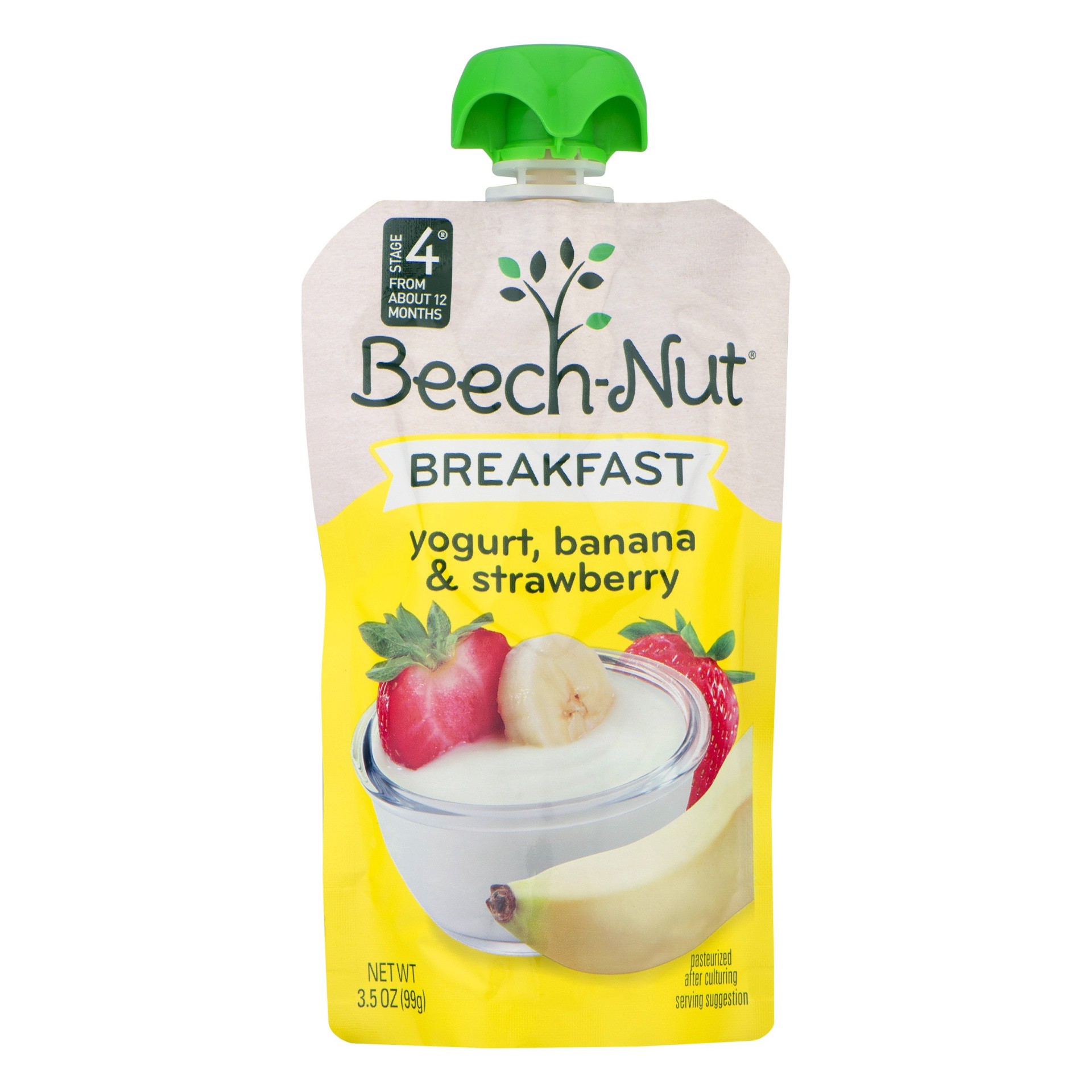 slide 3 of 7, Beech-Nut Stage 4 (from About 12 Months) Breakfast Yogurt Banana & Strawberry 3.5 oz, 3.5 oz