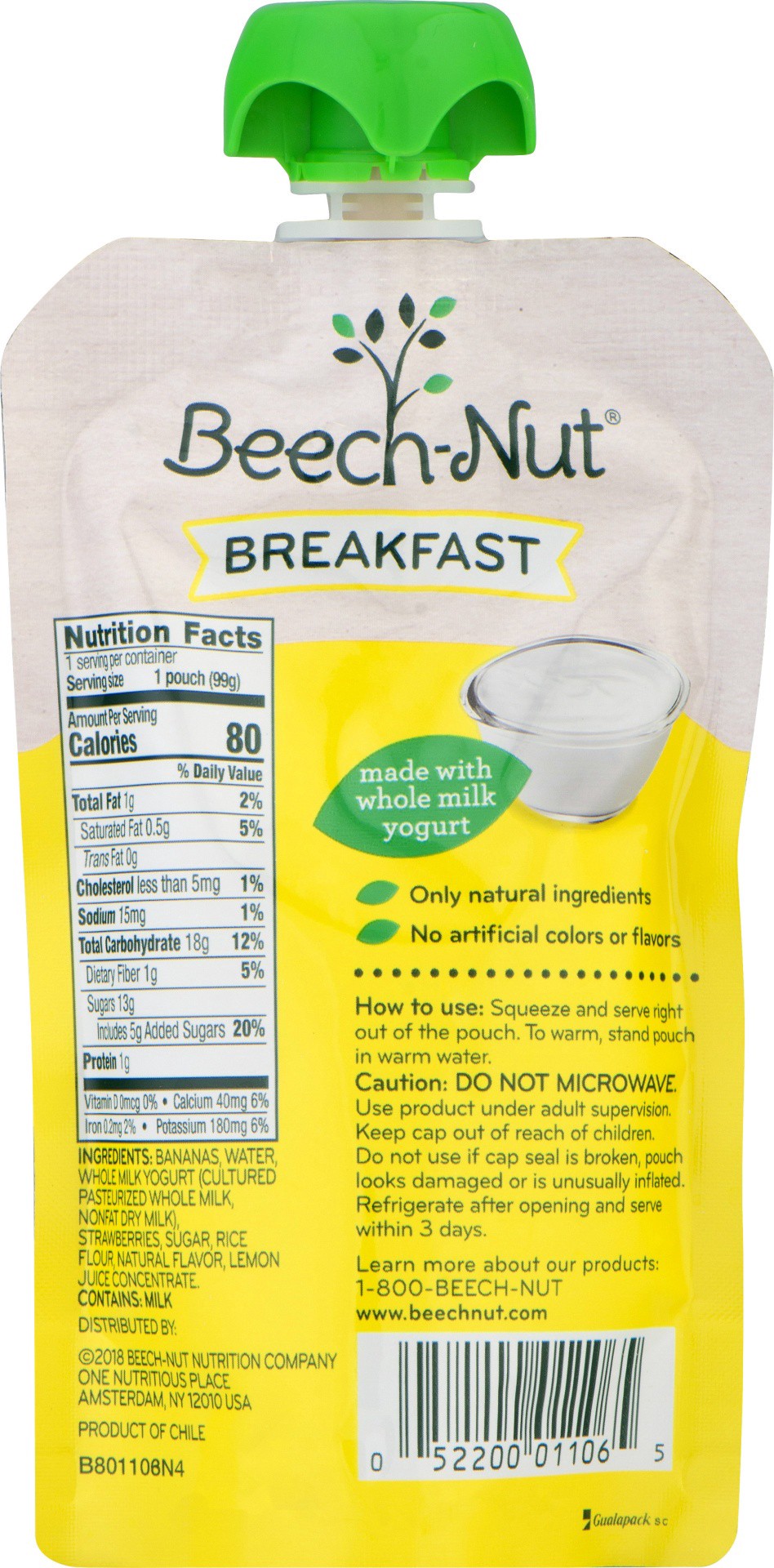 slide 4 of 7, Beech-Nut Stage 4 (from About 12 Months) Breakfast Yogurt Banana & Strawberry 3.5 oz, 3.5 oz