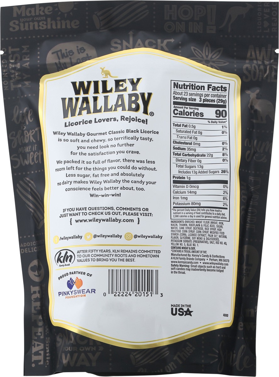 slide 7 of 13, Wiley Wallaby Soft & Chewy Classic Black Gourmet Licorice, 24 oz