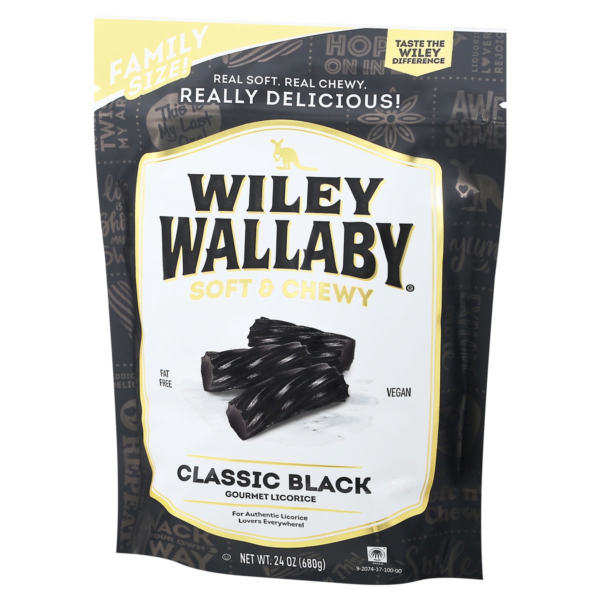 slide 3 of 13, Wiley Wallaby Soft & Chewy Classic Black Gourmet Licorice, 24 oz