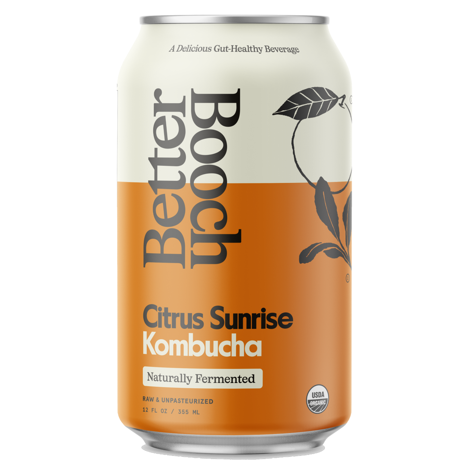 slide 1 of 6, Better Booch Kombucha Sparking Probiotic Drink Citrus Sunrise, 12 fl oz