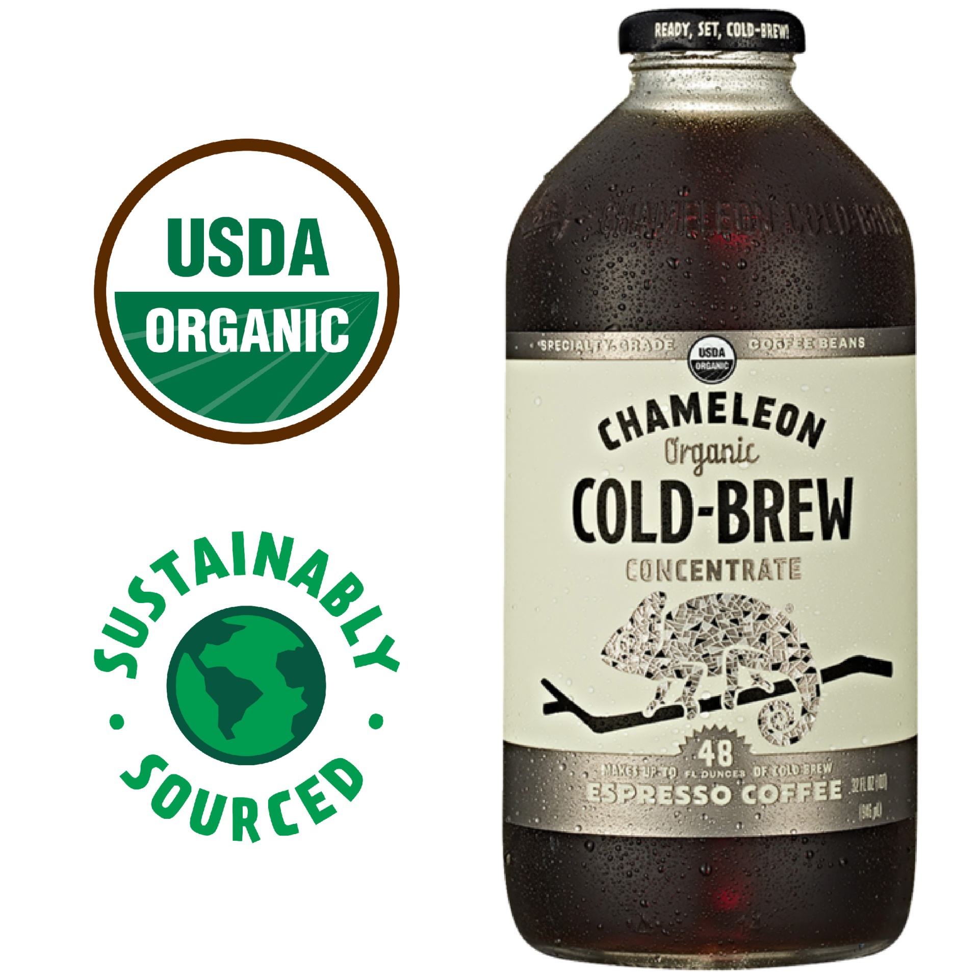 slide 3 of 6, CHAMELEON COLD-BREW Organic Espresso Coffee Concentrate 32 fl. oz. Bottle, 32 fl oz