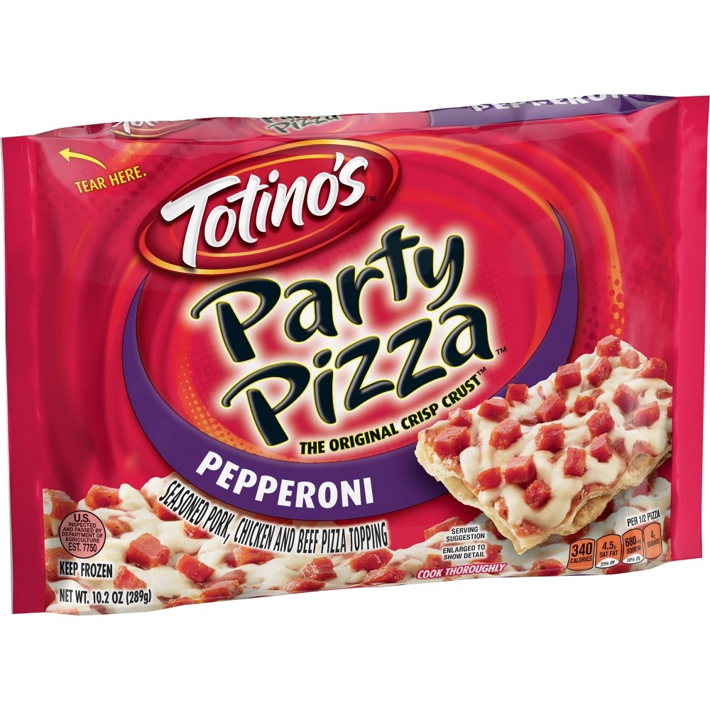 slide 2 of 3, Totino's Pepperoni Party Pizza, 10.2 oz