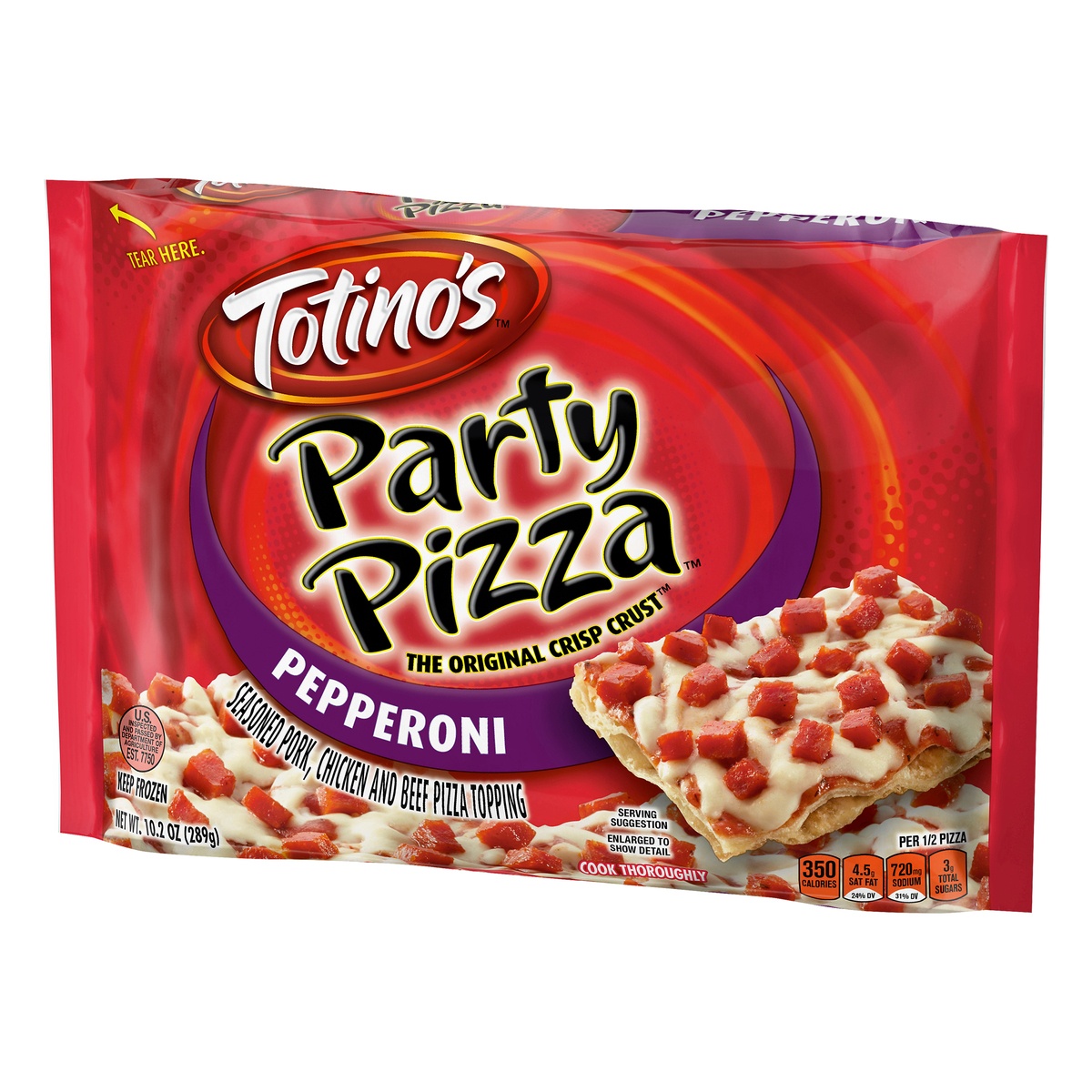 slide 3 of 3, Totino's Pepperoni Party Pizza, 10.2 oz