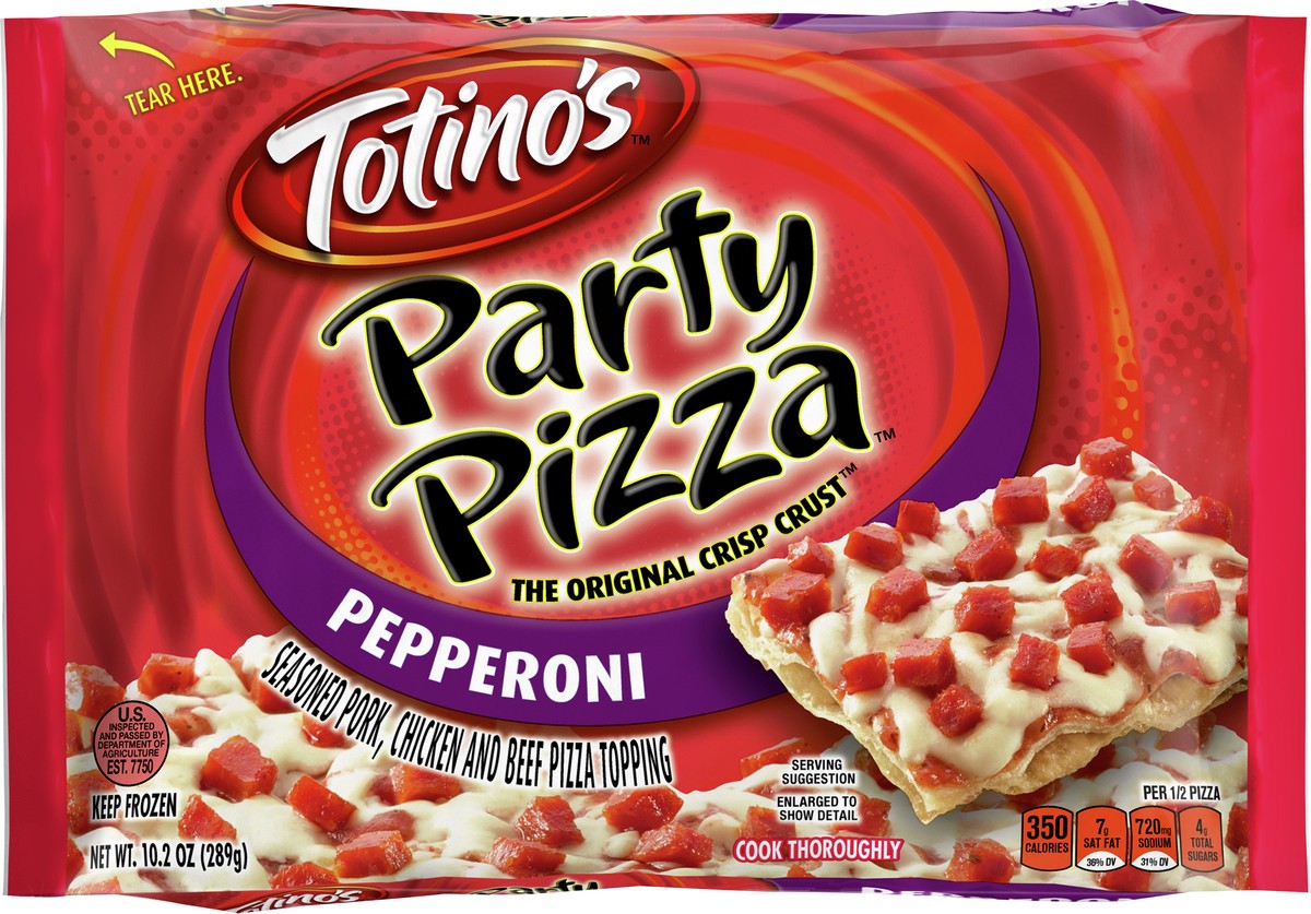 slide 8 of 8, Totino's Pepperoni Party Frozen Pizza - 10.2oz, 10.2 oz
