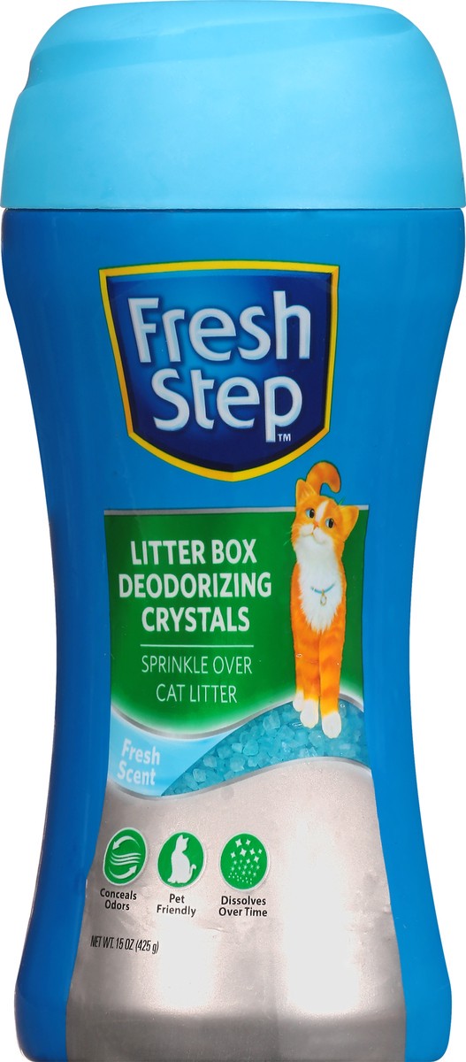 slide 4 of 9, Fresh Step Fresh Scent Litter Box Deodorizing Crystals 15 oz, 15 oz