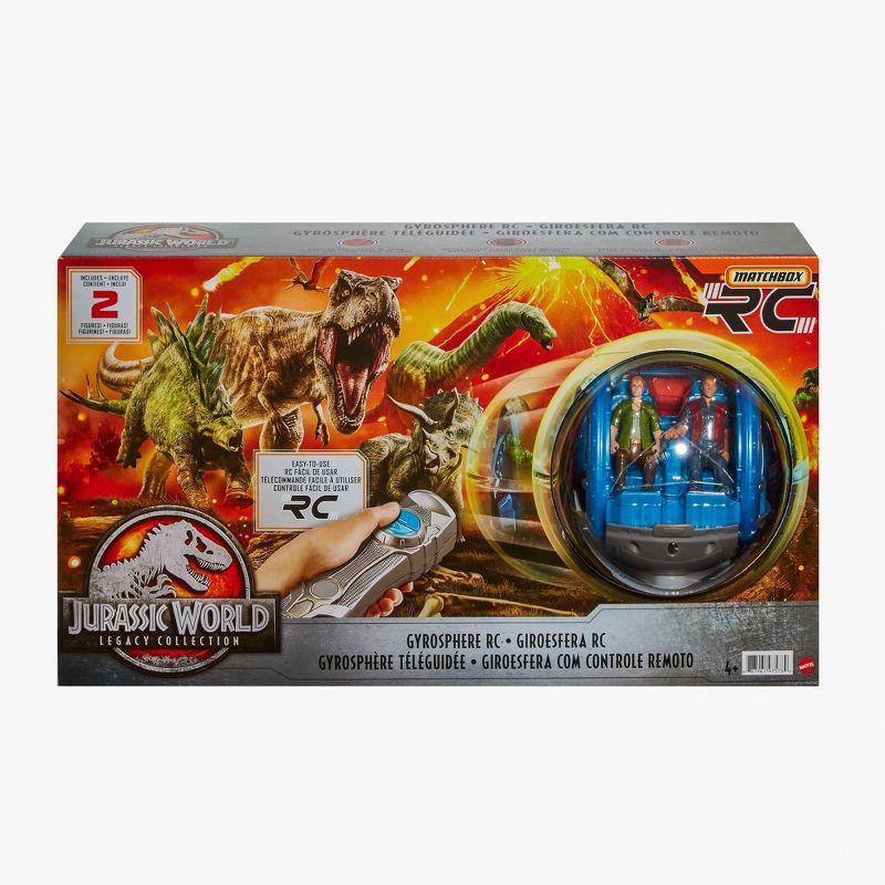 slide 4 of 6, Matchbox Jurassic World Legacy Collection Gyrosphere R/C, Remote-Control Vehicle & 2 Figures, 1 ct