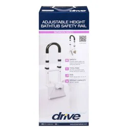 Drive Bathroom Safety Adjustable Height Bathtub Safety Rail - 1 ea