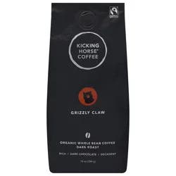 Kicking Horse Coffee Organic Dark Roast Whole Bean Grizzly Claw Coffee - 10 oz