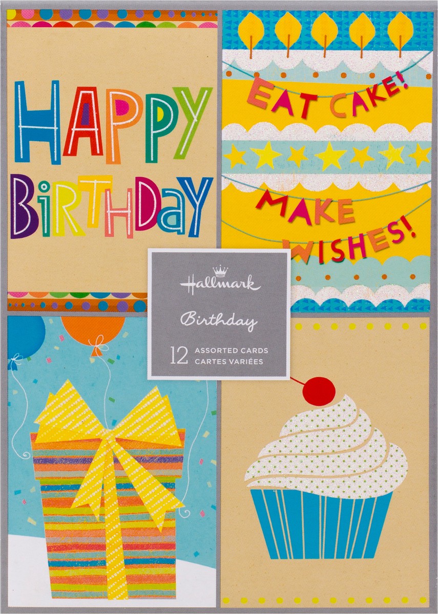 slide 3 of 5, Hallmark Assorted Birthday Cards 12 ea, 12 ct