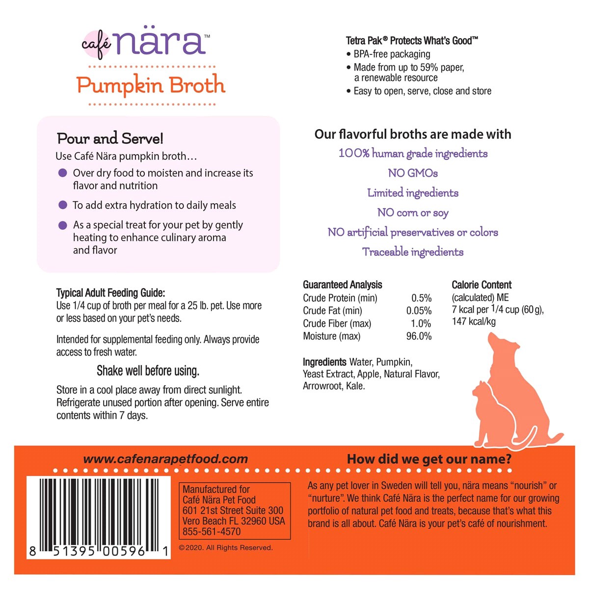 slide 2 of 2, Cafe Nara Dog & Cat Wet Pumpkin Broth, 17.6 oz, 17.6 oz