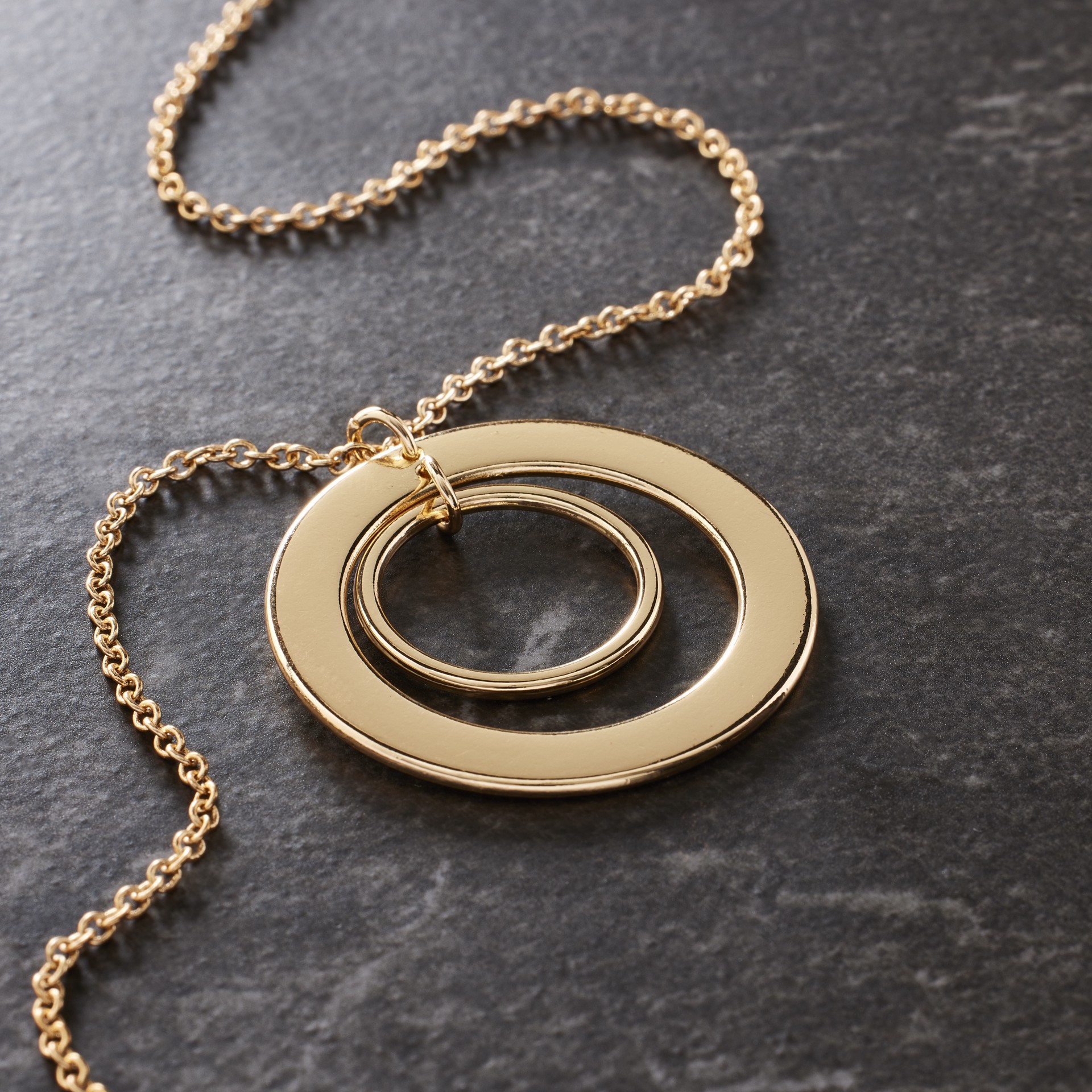 slide 3 of 3, Gold Concentric Circle Pendant By Bead Landing, 39 mm