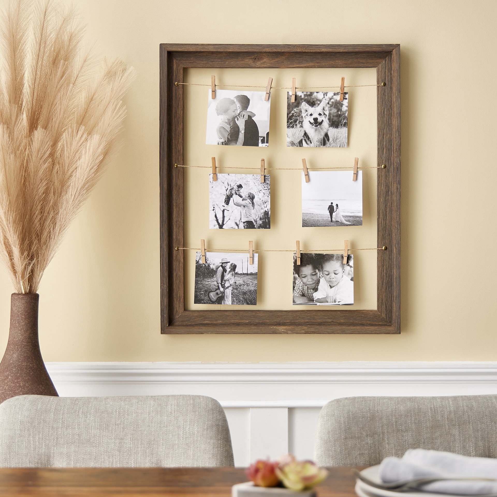 slide 4 of 5, Gray Wash 19" X 23" Collage Clip Frame By Studio Decor, 19 in x 23 in
