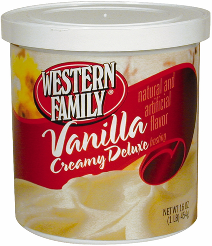 slide 1 of 1, Western Family Vanilla Frosting, 16 oz