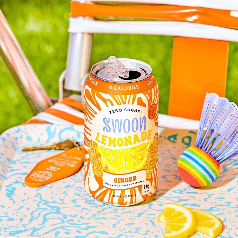 slide 2 of 5, Swoon Ginger Lemonade - 4pk/12 fl oz Cans, 4 ct; 12 fl oz