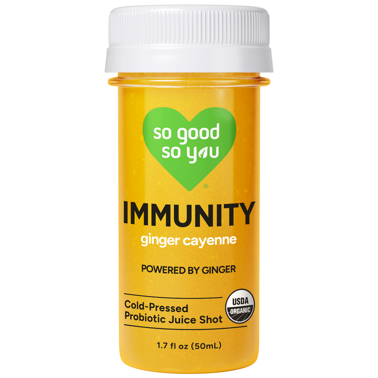 slide 1 of 5, So Good So You Organic Probiotic Immunity Shot Ginger Cayenne, 1.7 Fl Oz, 1.7 fl oz