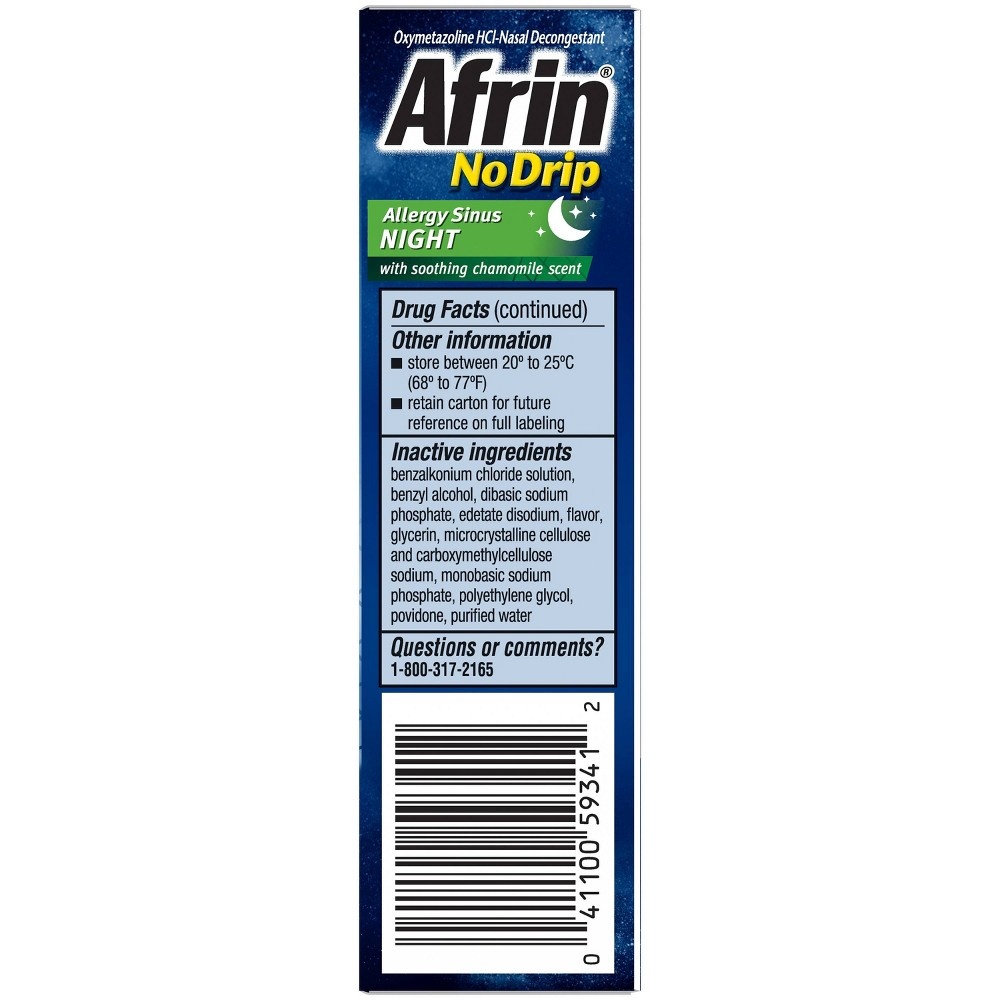 slide 2 of 5, Afrin Allergy Sinus Night Spray, 0.5 fl oz