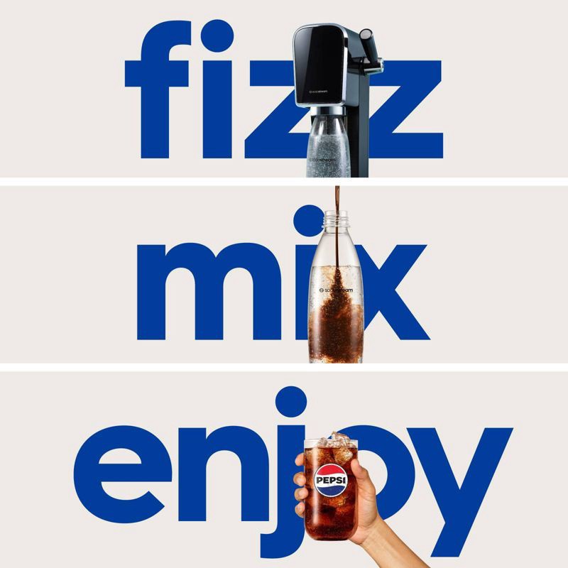 slide 3 of 10, SodaStream Art Sparkling Water Maker with CO2 and Carbonating Bottle Black: Matte Finish, 60L Cartridge, Hand Wash, 60 liter