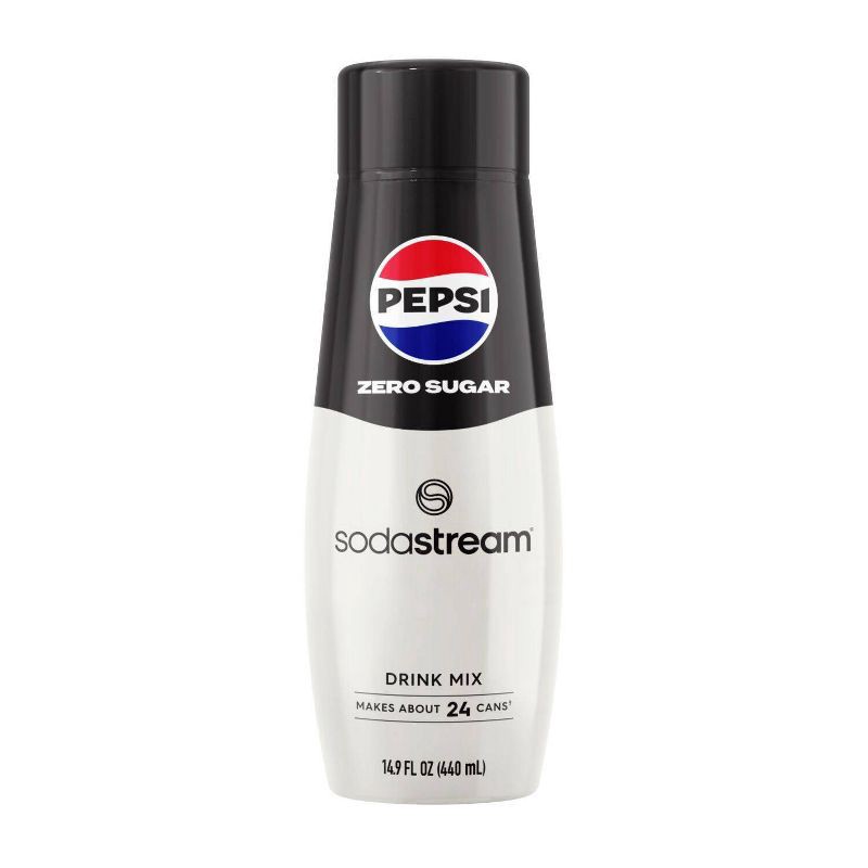 slide 1 of 8, SodaStream Pepsi Zero Soda Mix - 14.9 fl oz: Sugar-Free, Low Sodium, Kosher, Liquid Concentrate, 811572027636, 14.9 fl oz