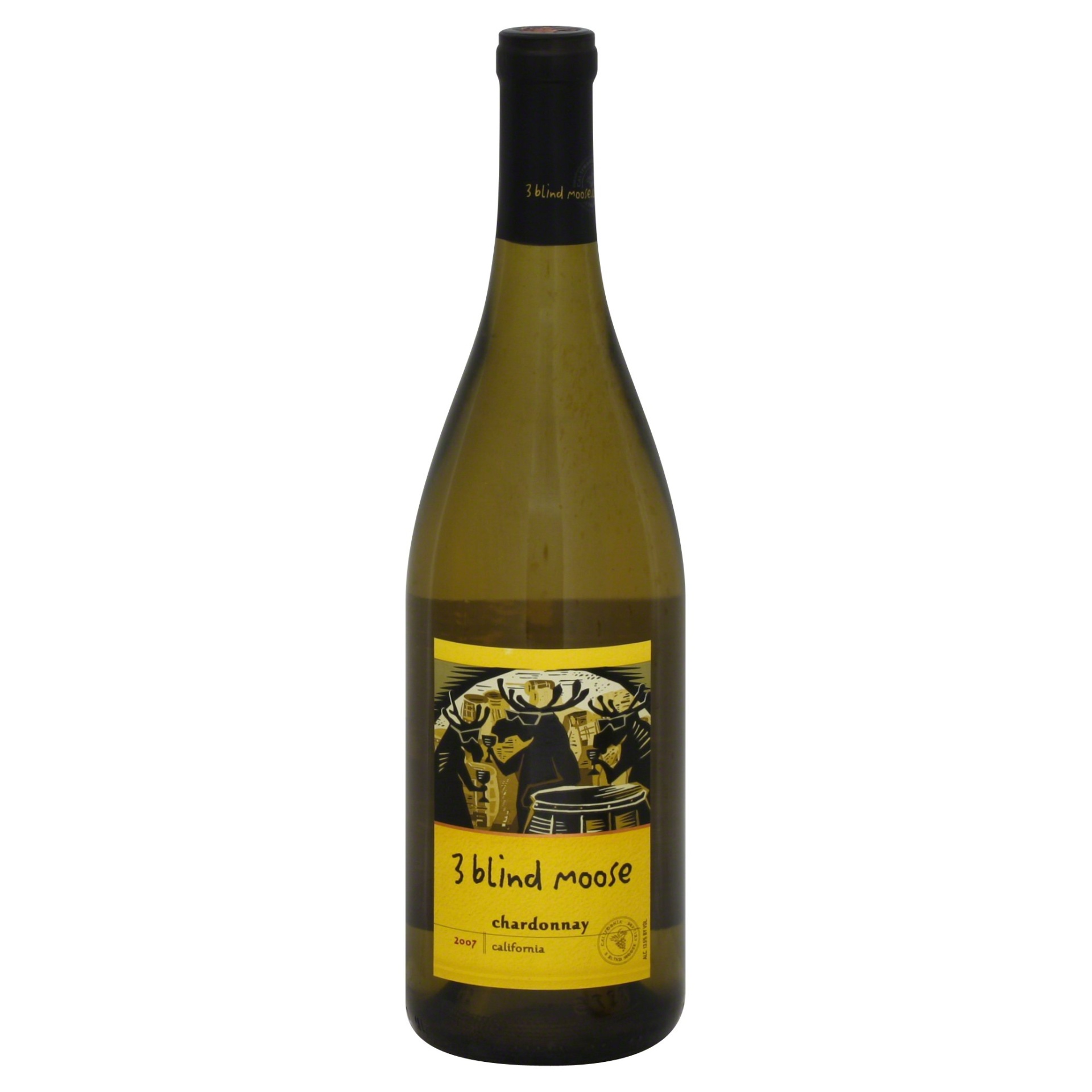 slide 1 of 1, 3 Blind Moose Chardonnay '09, 750 ml