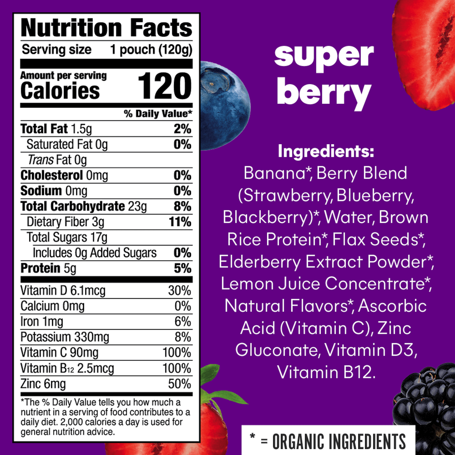 slide 2 of 6, NOKA Superfood Smoothie, Super Berry 4pack, 16.88 oz