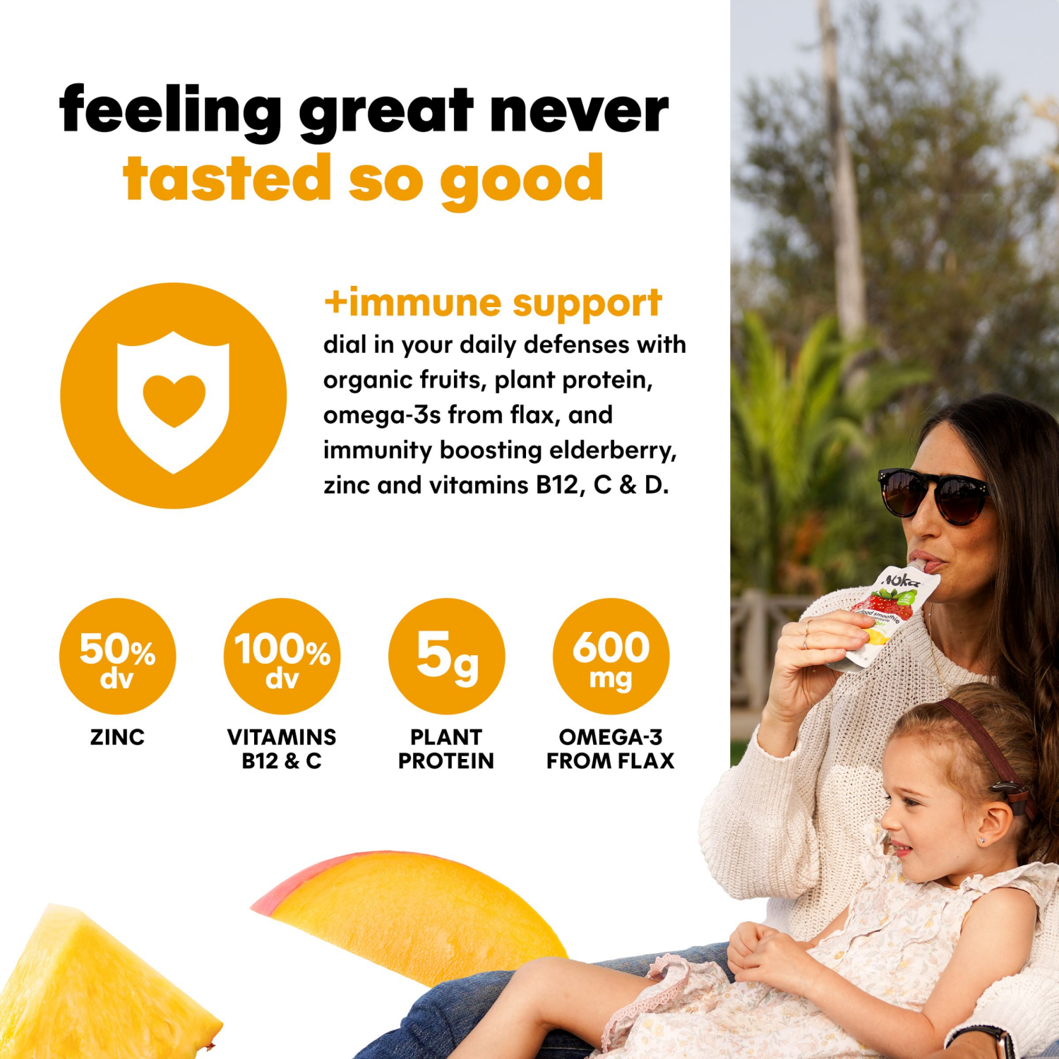 slide 4 of 8, NOKA Superfood Smoothies, Super Tropical 4pack, 4.22 oz, 4 ct