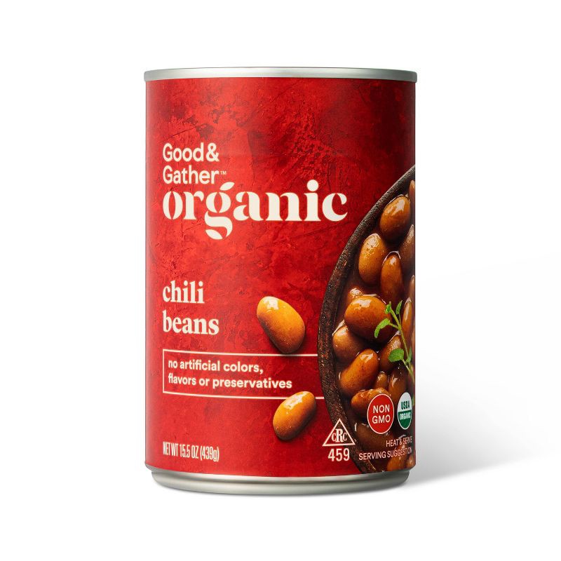 slide 1 of 4, Organic Chili Beans - 15oz - Good & Gather™, 15 oz