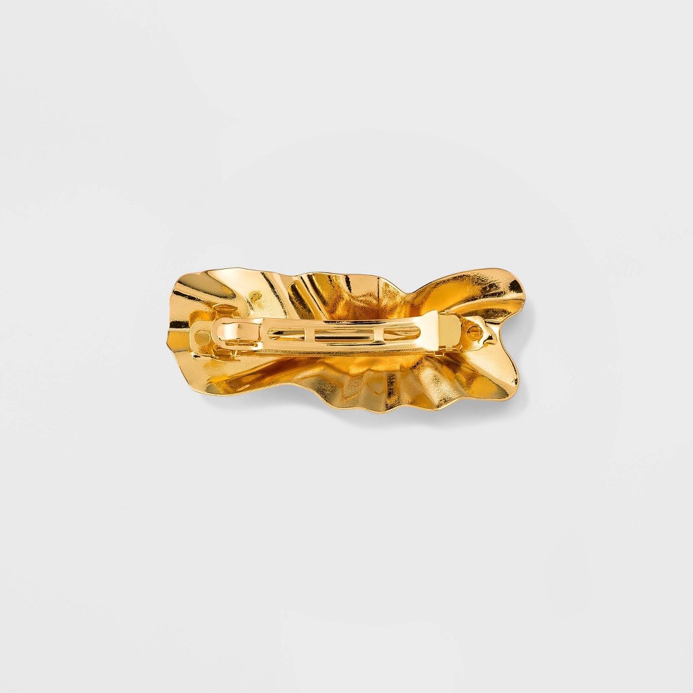 slide 2 of 2, Bumpy Metal Hair Barrette - A New Day Gold, 1 ct