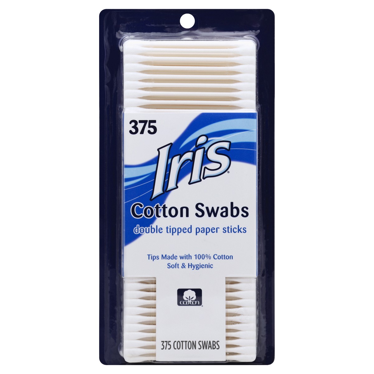 slide 3 of 8, IRIS Cotton Swabs 375 ea, 375 ct