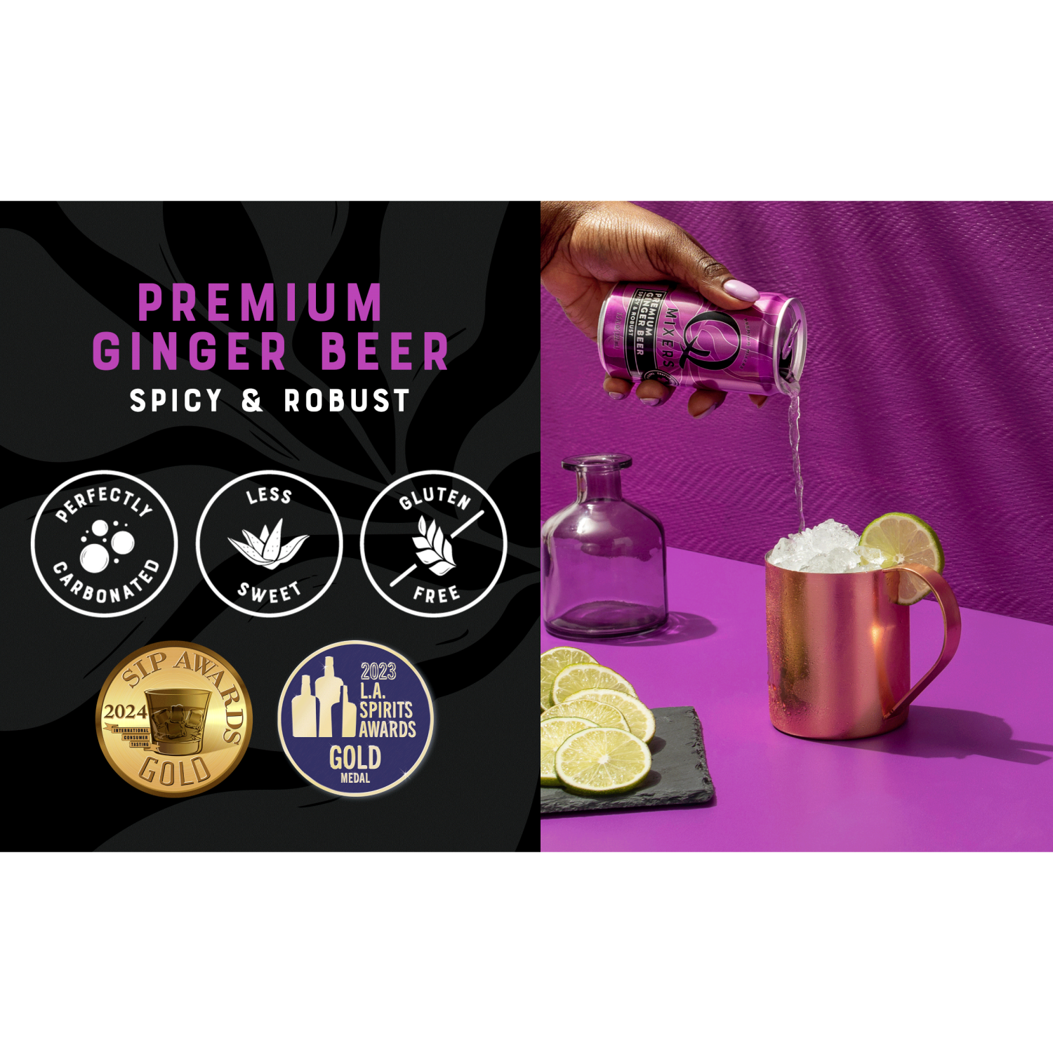 slide 5 of 5, Q Mixers Ginger Beer Soda Can, 4 ct; 7.5 oz