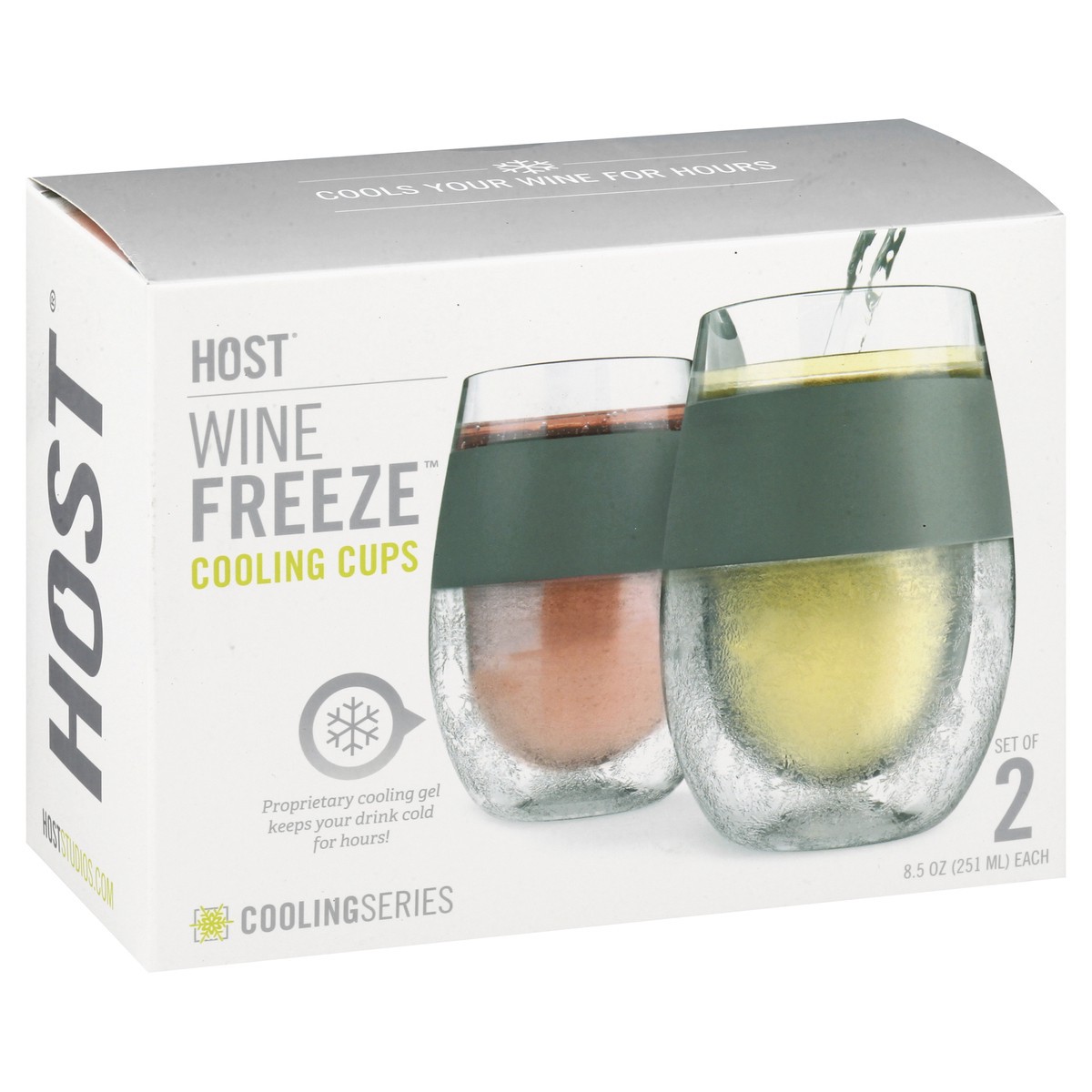 slide 2 of 9, HOST Wine Freeze Set of 2 8.5 Ounce Cooling Cups 1 ea, 1 ct