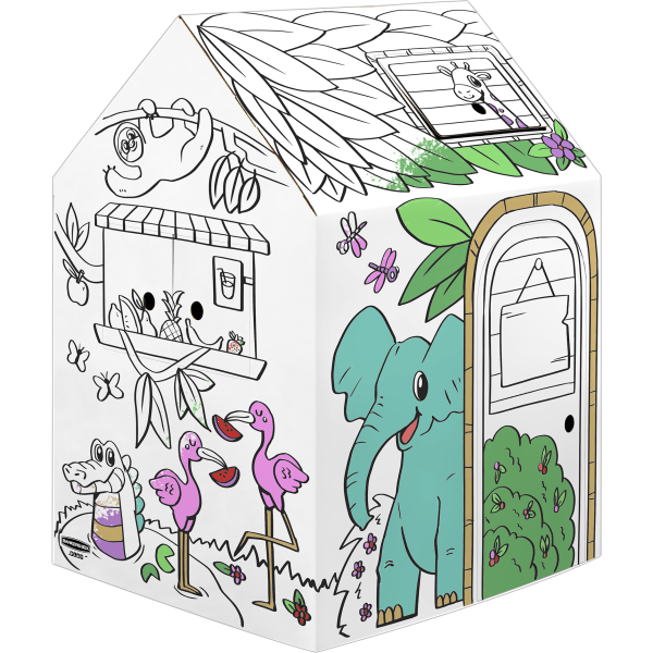 slide 2 of 3, Bankers Box At Play Jungle Playhouse, 47-3/4""H X 32""W X 32""D, 60% Recycled, Animals, 1 ct