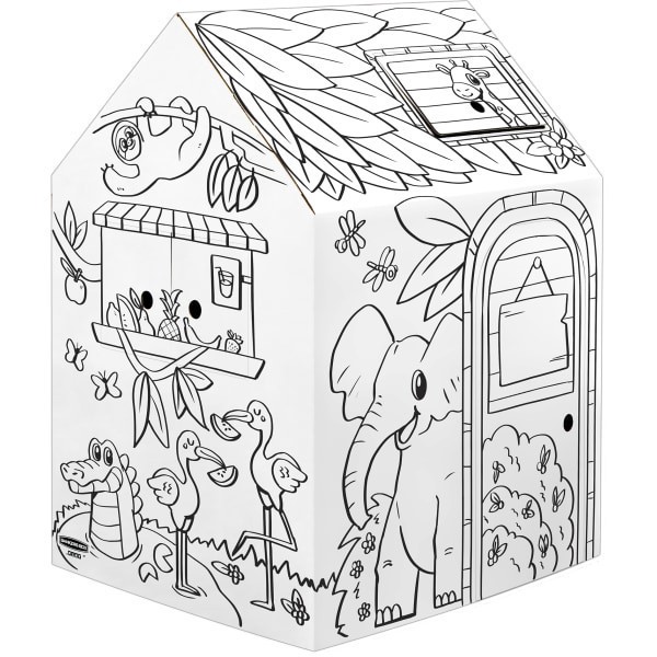 slide 1 of 3, Bankers Box At Play Jungle Playhouse, 47-3/4""H X 32""W X 32""D, 60% Recycled, Animals, 1 ct
