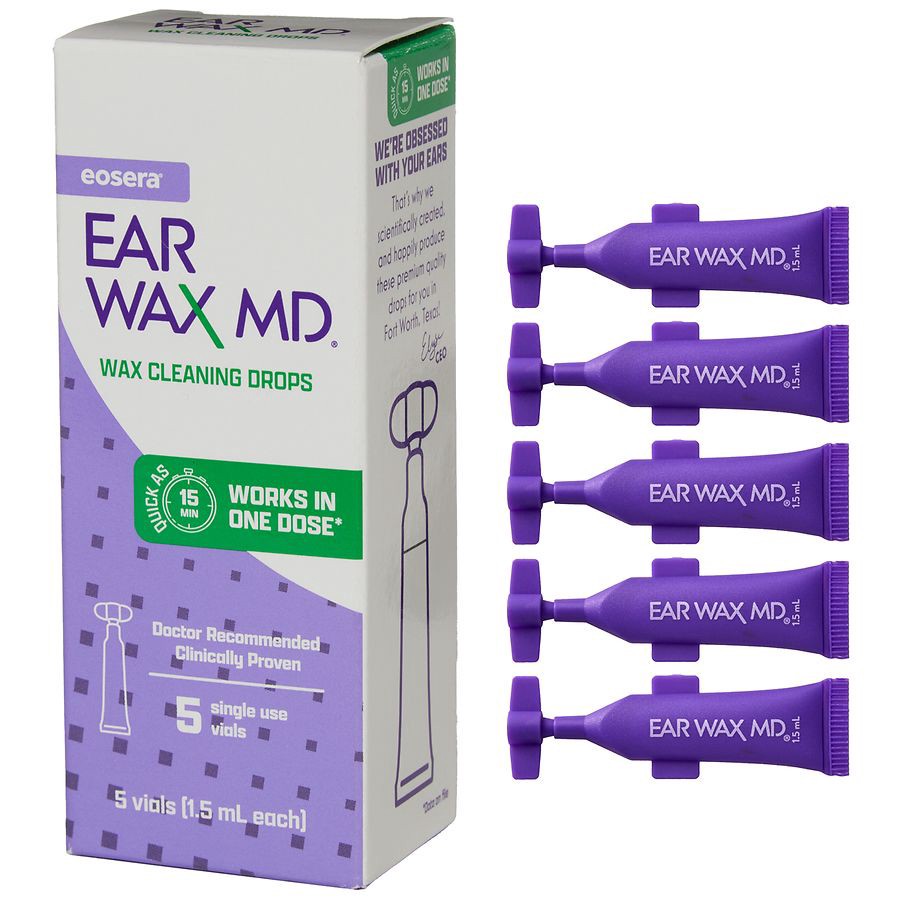 slide 5 of 5, eosera EAR WAX MD Ear Wax Cleaning Drops 5 ct., 1.5 ml x 5 ct