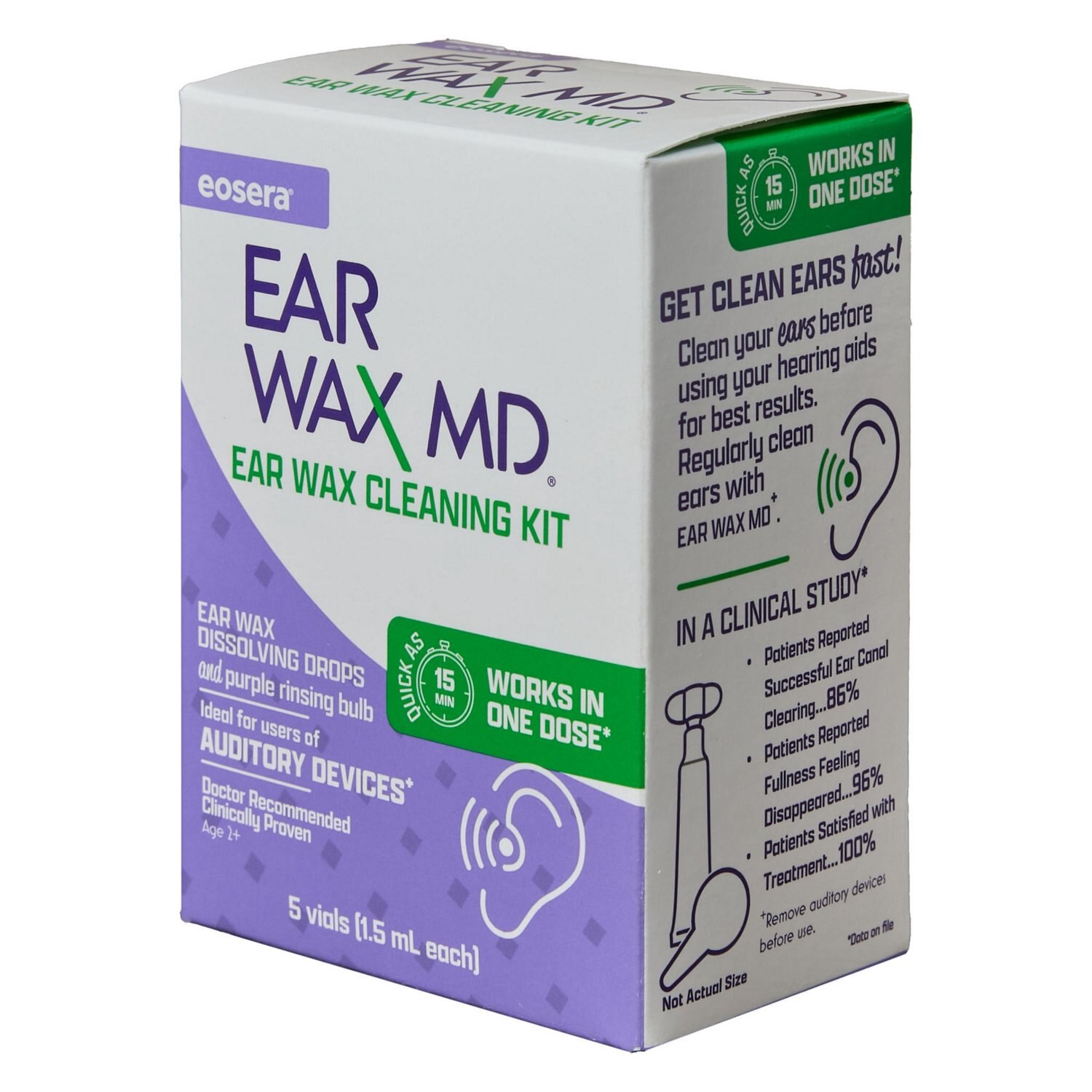 slide 3 of 4, Ear Wax MD Ear Wax Cleaning Kit 5 - 1.5 ml Vials, 1 ct