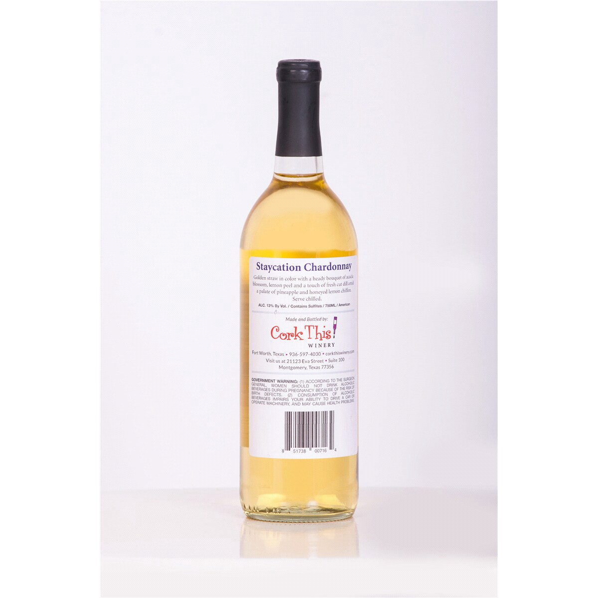 slide 2 of 2, Cork This Staycation Chardonnay, 750 ml