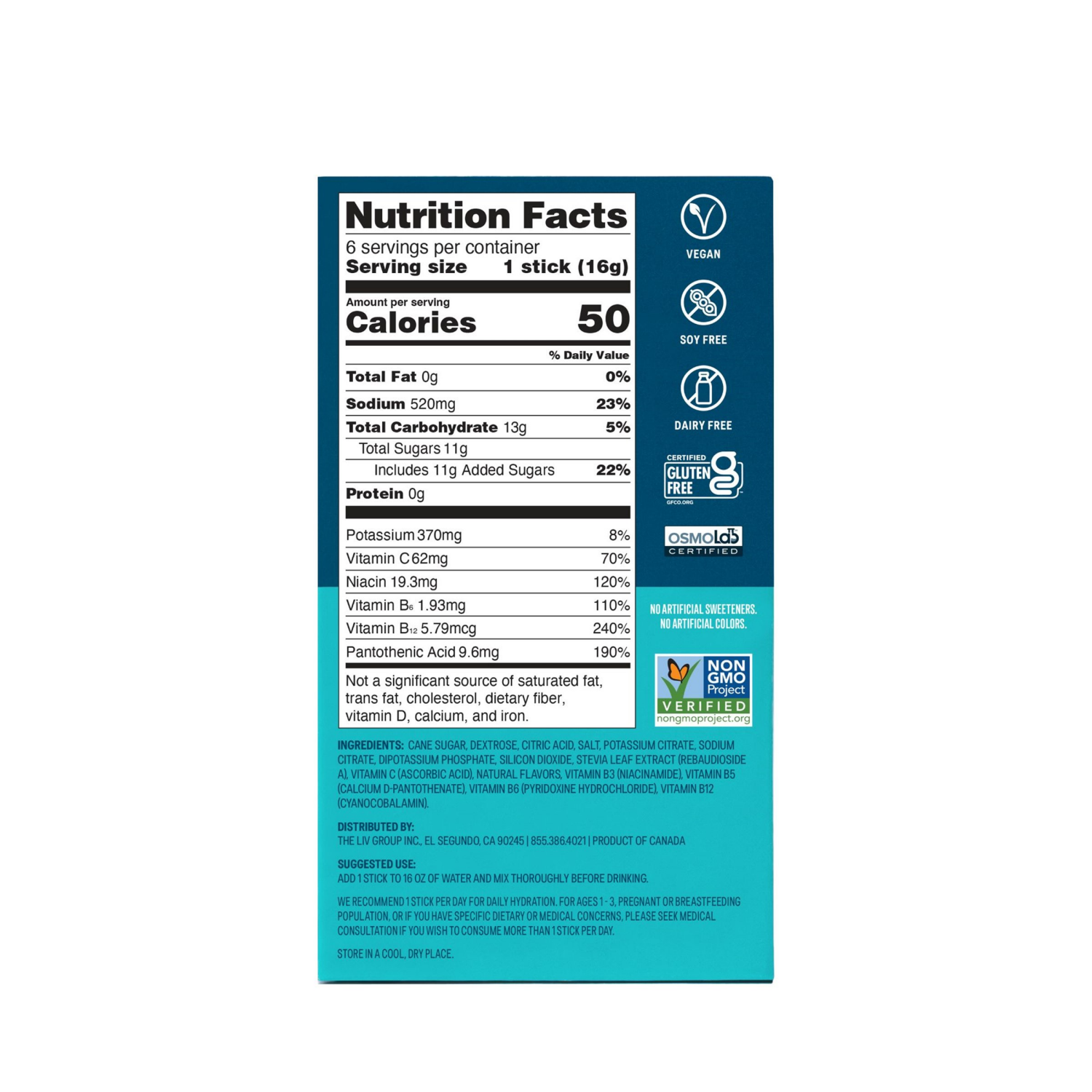 slide 2 of 2, Liquid I.V. Hydration Multiplier - Passion Fruit - Hydration Powder Packets | Electrolyte Powder Drink Mix | Convenient Single-Serving Sticks | Non-GMO | 6 Sticks, 6 ct