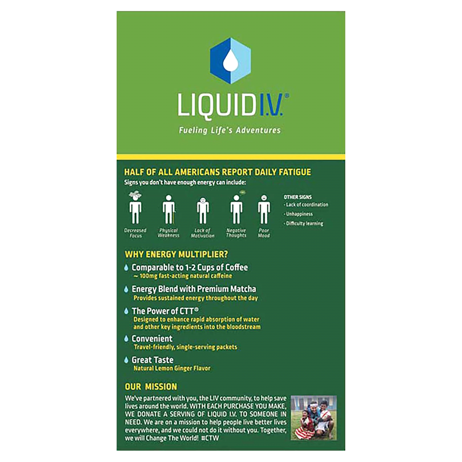 slide 2 of 3, LIQUID IV Liquid I.V. Energy Multiplier Drink Mix Lemon Ginger, 10 ct, 10 ct