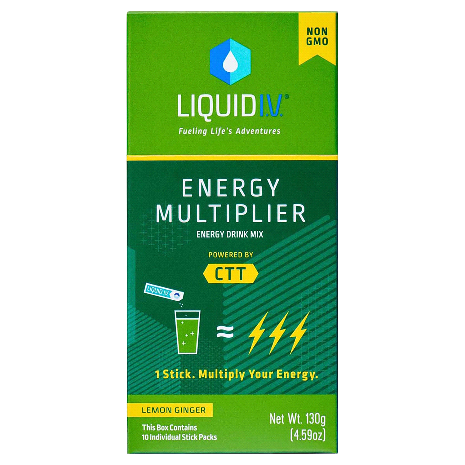 slide 1 of 3, LIQUID IV Liquid I.V. Energy Multiplier Drink Mix Lemon Ginger, 10 ct, 10 ct