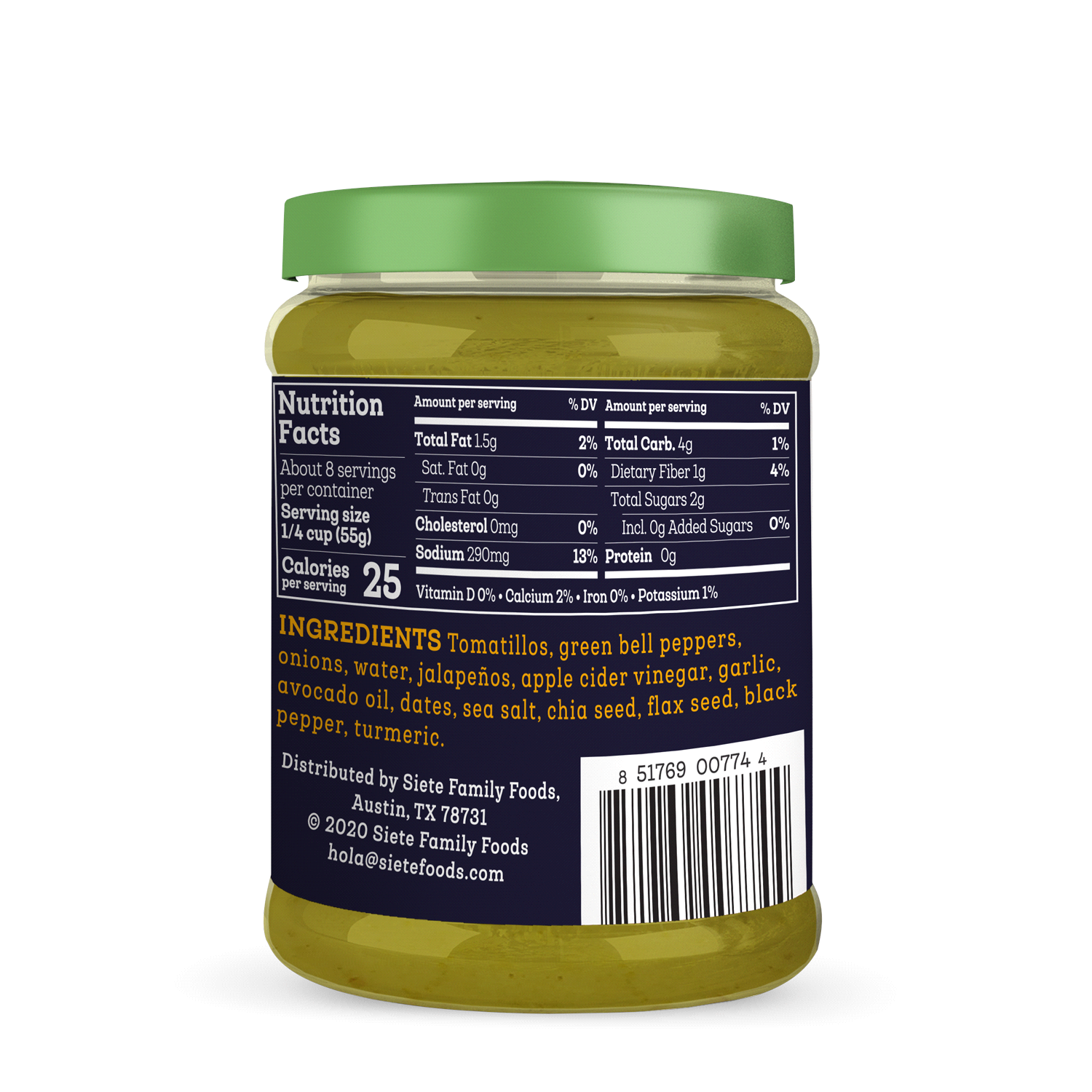slide 2 of 2, Siete Green Enchilada Sauce, 15 oz