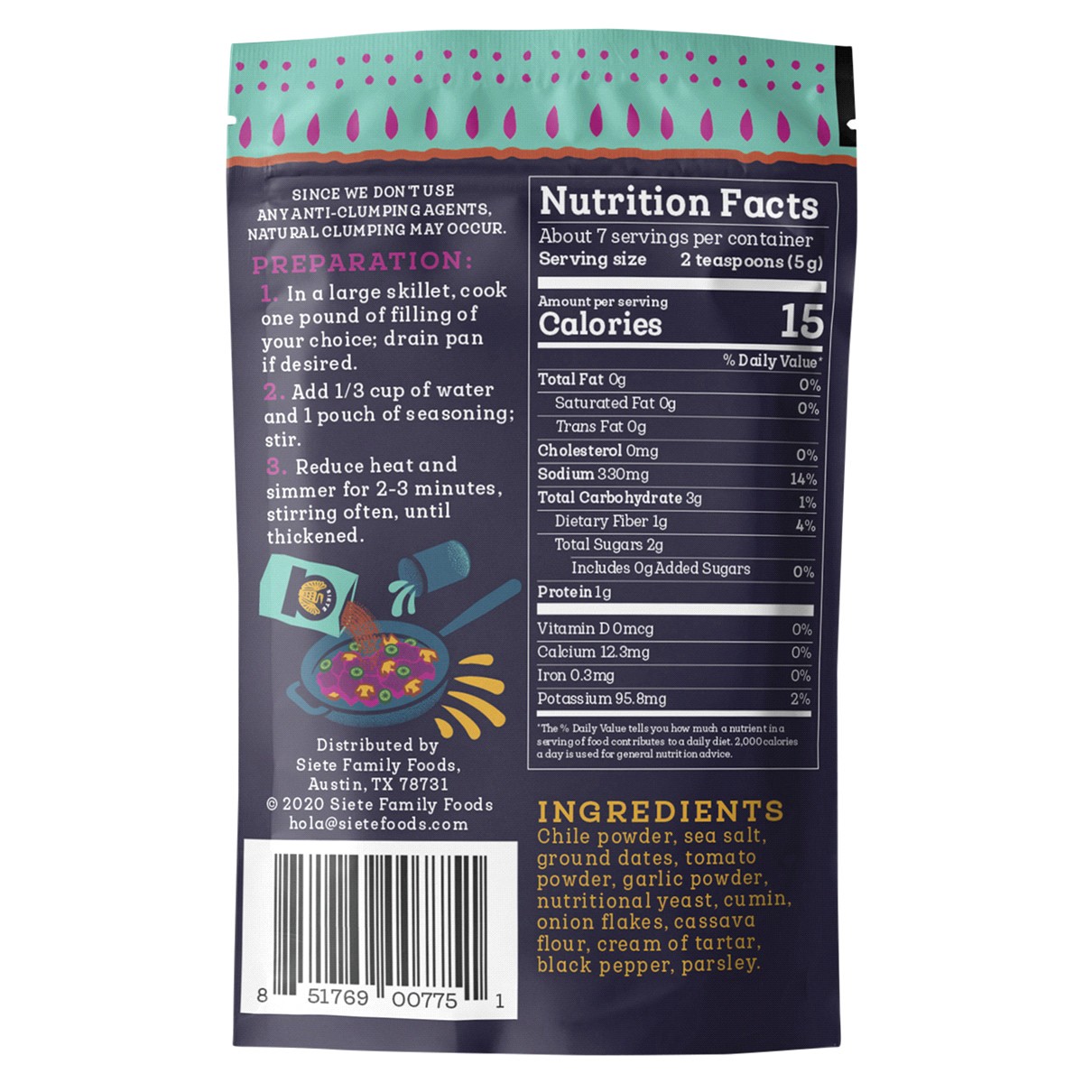 slide 2 of 2, Siete Mild Taco Seasoning 1.31 oz, 1.31 oz