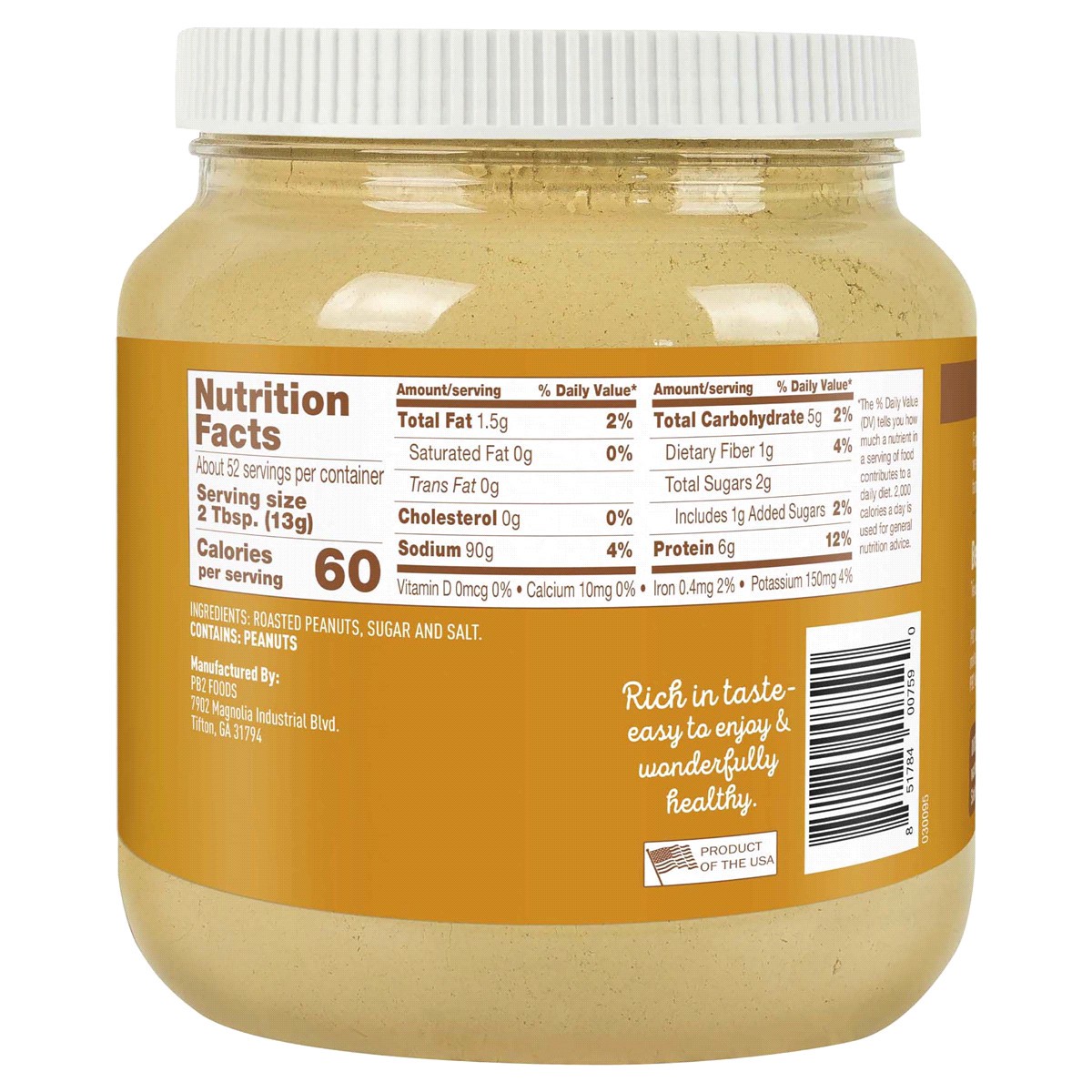slide 2 of 2, PB2 Powdered Original Peanut Butter 24 oz, 24 oz