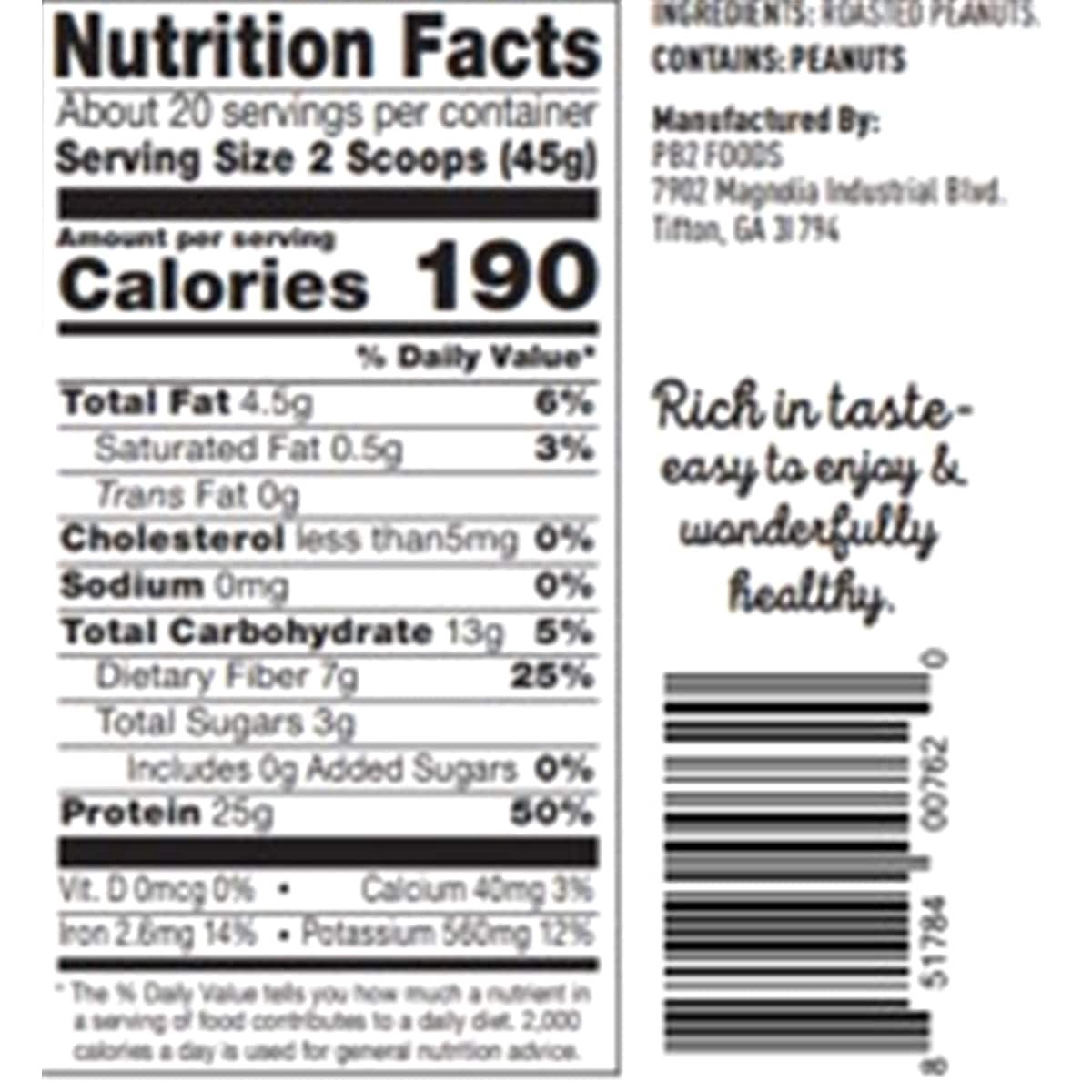 slide 2 of 2, PB2 Performance Pure Peanut Protein 32 oz, 32 oz