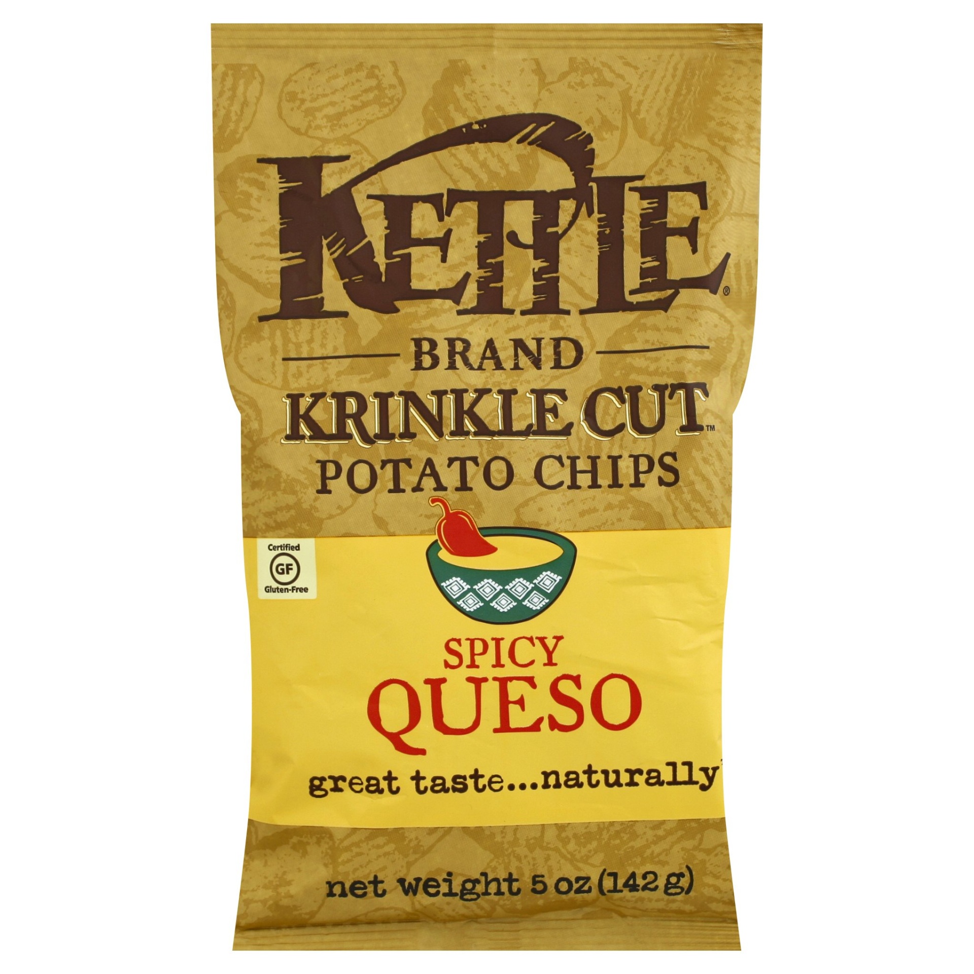 slide 1 of 1, Kettle Brand Spicy Queso Potato Chips, 5 oz